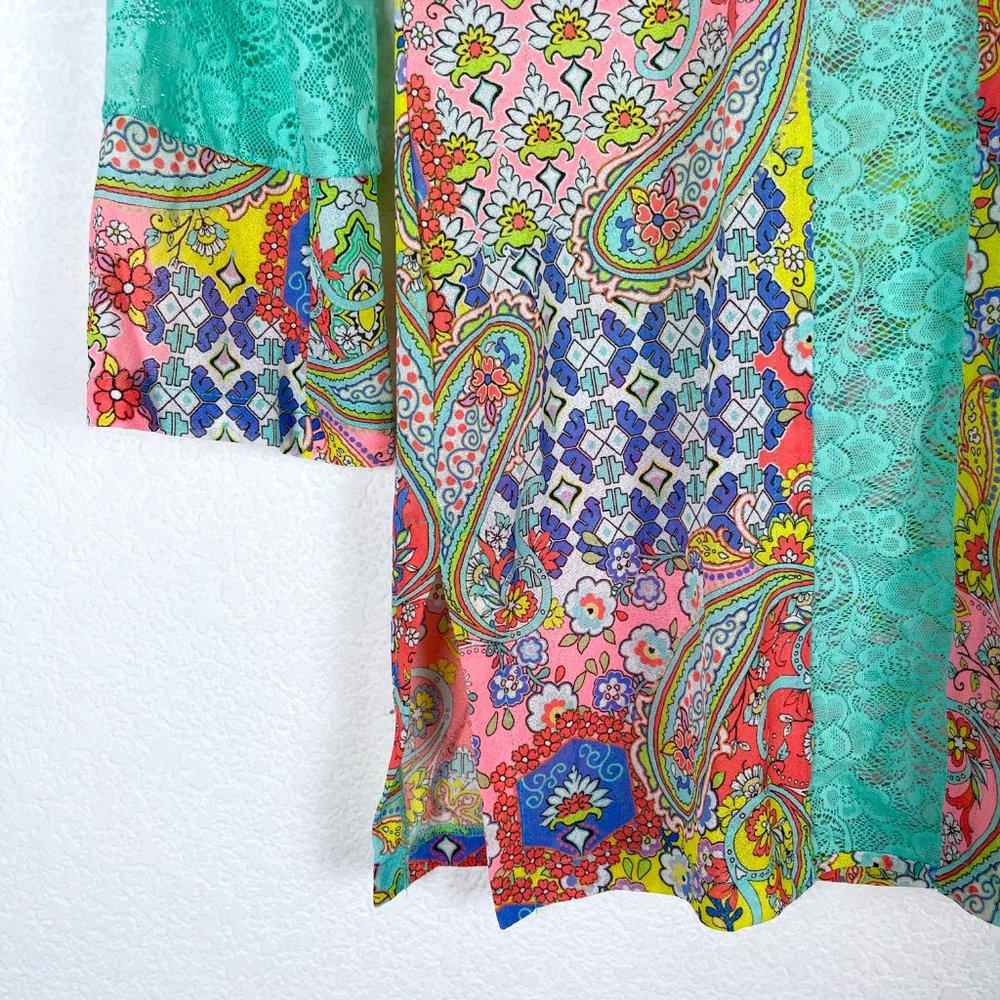 Luli Fama Swim Cover Up Dress Tunic Beach Resort Colorful Vacation XS - Picture 6 of 12